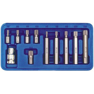 Набор бит специальных 10 мм SPLINE M5-M12 11 пр. Vorel 66770