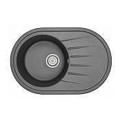 Мойка кварцевая, овальная, ST-7601, 760*500мм, черный, Granula 106478
