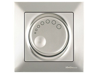 Выключатель поворотный, диммер, скрытый, винт. зажим, 600Вт, титан, DARIA, 220VAC, 60 - 600VA, 50 Hz, IP20, Mutlusan 21204400283