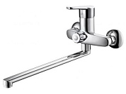 Смеситель для ванны Lt D40, серия Crocus хром, на стену, длинный поворотный L-излив A-five A5-0133