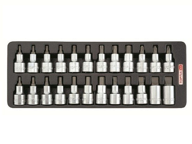 Набор-сет бит под трещотку 1/2'' 24шт. 136х364мм Toptul GAAT2402