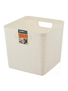 Корзина для хранения 21 л, 29,5×29,5×27,5 см, белое облако Keeplex Rattan Пластик Репаблик KL130410048