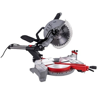 Пила торцовочная, 1600 Вт., 230В., 50Гц., 4600 об/мин., диам.диска 255*25,4 протяжка PIT PCM255-C2