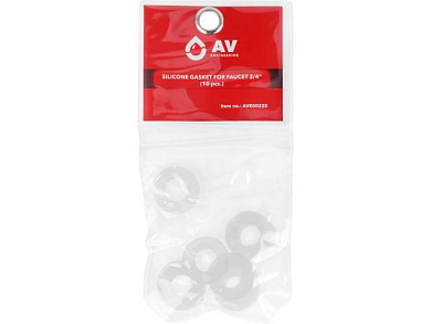 Прокладка силиконовая для смесителя 3/4", 10 шт AV Engineering AVE0022S
