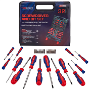 Набор отверток в комплекте с битами и 6-гр головками 32пр. YATAFORCE YF-7032C