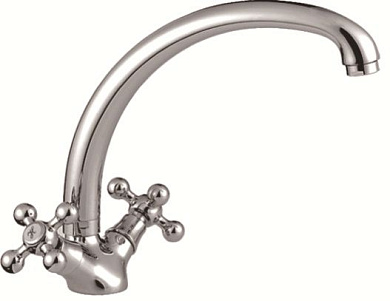 Смеситель для кухни, цинк, хром Ledeme L4219