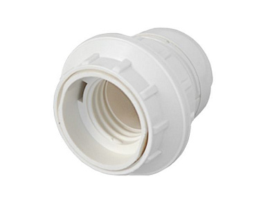 Патрон Е27 с резьбовым вводом и абажурным кольцом, Bylectrica Е27РК-003