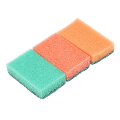 Губки для посуды Mini, 79 x 49 x 23 мм, 3шт, Elfe 92349