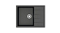 Мойка каменная, прямоугольная одночашевая, 645*505мм, черный, врезная, Berge 87013
