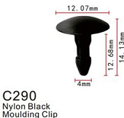 Клипса для крепления внутренней обшивки а/м Хендай/ Хонда пластиковая, 100 шт Forsage C0290(Hyundai/Honda)