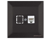 Розетка компьютерная 1xRJ45, Cat5e, скрытая, черная, DARIA, , RJ 45, 8-pin, соединения типа 568A или 568B, Mutlusan 21201360184