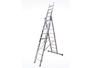 Лестница алюм. 3-х секц. 230/502/257 см, 3х9 ступ. 16,2 кг NV3230, макс. нагрузка 150 кг Новая Высота 3230309