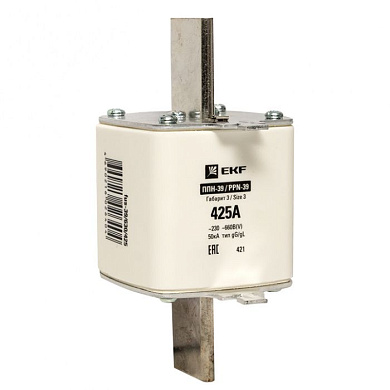 Плавкая вставка ППН-39 630/425А габарит 3 EKF fus-39/630/425