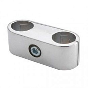 Соединитель 2-х труб d25 (503А) простой параллельный, хром AKS 14308