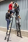 Стремянка телескопическая алюминевая бытовая 3,5 м, 12+12 ступ. RockForce RF-UP350-2