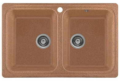 Мойка кухонная из мраморной крошки, терракот, C02-23 Gerhans