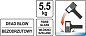 Молоток резиновый безынерционный 5.5 кг. 105х105х180 мм Yato YT-46273