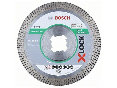 Алмазный круг X-LOCK Best for Hard Ceramic 125x1.8x22.23 мм BOSCH (2608615135)