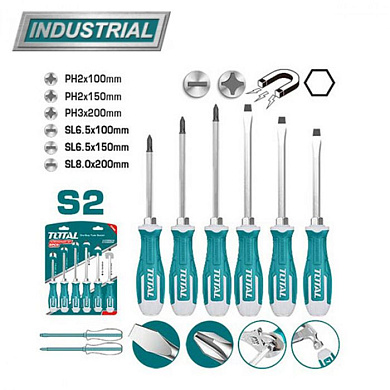 Набор ударных отверток TOTAL THGSS2606, 6 предметов