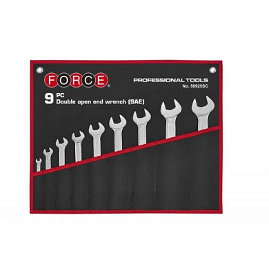 Набор рожковых гаечных дюймовых ключей 1/4"- 1-1/4" 9 пр FORCE 50925SC