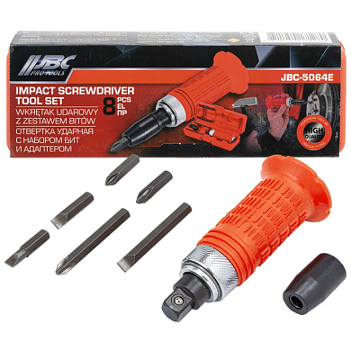 Отвертка ударная с набором бит PH, SL и адаптером 8 пр JBC JBC-5064E