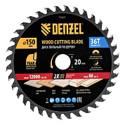 Пильный диск по дереву ф150 х 20 мм, 36 зубов Denzel 733027