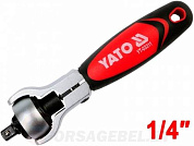 Трещотка универсальная 1/4'' Т72 115 мм Yato YT-03311