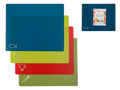 Доска разделочная, набор из 4-х шт. 38.2х31см, L c цветовым кодированием, Handy, PERFECTO LINEA 21-009000