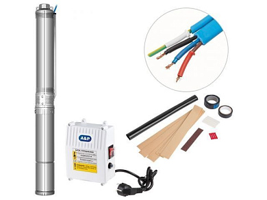 Насос скважинный центробежный AGELESS-3-2100/32-2/11, 250 Вт, 2,7 м3/ч, 47м, 3" / 7,62 см A&P AP01B02