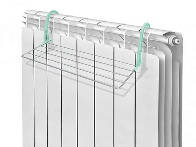 Сушилка для белья на батарею, 2,1 м, ширина 45 см, цвет серый NIKA СБ5-45П/С