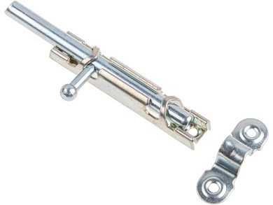 Шпингалет 82 мм с ц.дв., белый цинк Starfix SMP-06867-1