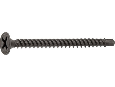 Саморез 3.5х41 мм для монтажа ГКЛ к металлу, фосфат, со сверлом 10000 шт в коробе Starfix SM-44984-10000