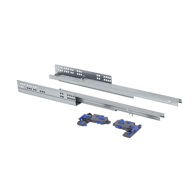 Направляющая скрытого монтажа L-450 с доводчиком ДСП до19mm с замками PRIME 3D полное выдвижение 113647