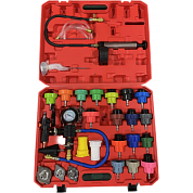 Манометр диагностический для обслуживания системы охлаждения 0-2.5 bar с переходниками, 28 пр H-D HD-06721