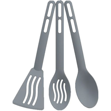 Набор кухонных принадлежностей из 3 пр. Simple серый Полимербыт 4345535