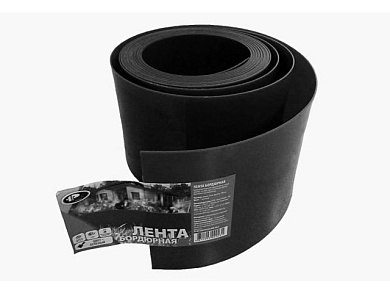 Лента бордюрная 10 см, цвет- черный, рулон, 10м садовая/газонная ПластЛайн 4812203000093