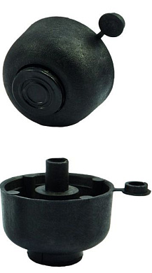 Опора меб. пласт. WPJA-22 h27 регул. черный AKS 51935