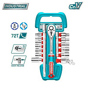 Набор торцевых головок 1/2" 10-24 мм, 17 пр TOTAL THT121171
