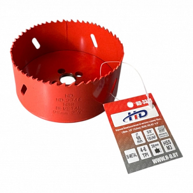 Коронка биметаллическая по металлу и дереву 98 мм., L38 мм., 5/8"-18UNF, HSS M3 H-D HD-3344