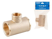 Тройник ред. 1"х1/2х1", AV Engineering AVE306005