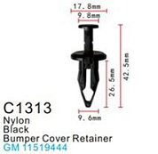 Клипса для крепления внутренней обшивки а/м GM пластиковая, 100 шт Forsage C1313(GM)