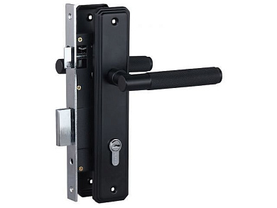 Замок врезной с/руч БУЛАТ ЗВ4-1.02.02 ФЕРОНА черный 5 перф.кл. УЗК 15406