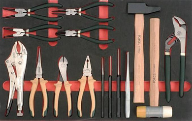 Набор шарнирно-губцевого инструмента и молотков 15 пр. Force 5155