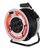 Удлинитель силовой на металлической катушке, СУ-3х2,5КГ-50/3 (с выкл., 4 розетки, IP44) Ресанта 61/118/10