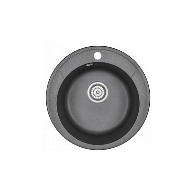 Мойка кварцевая, круглая, ST-4802, D 480, черный, Granula 106501