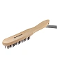 Щетка по металлу ручная в деревянном корпусе 6x15 рядов Forsage F-340117232