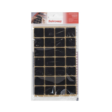 Подкладка самоприлипающая фетровая 20х20мм (1лист-28шт) черная FOLMAG 108587