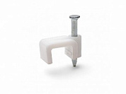 Скоба пластиковая с гвоздем для плоских проводов и кабелей, СПП Fortisflex