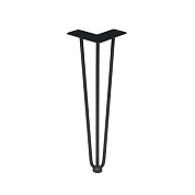 Опора меб. FLASH h410, черный AKS (без саморезов) 113139