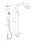 Душевая система без смесителя, с тропическим душем, латунь, хром Ledeme L2416